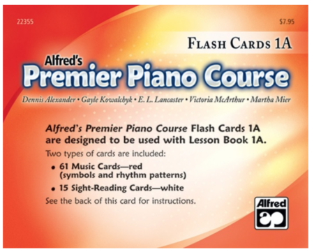 Alfred's Premier Piano Course, Flash Cards 1A